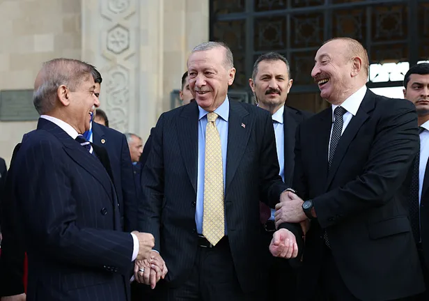 Şahbaz Şerif, Başkan Erdoğan ve Aliyev