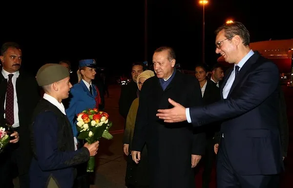 Cumhurbaşkanı Erdoğan Sırbistan'da-1