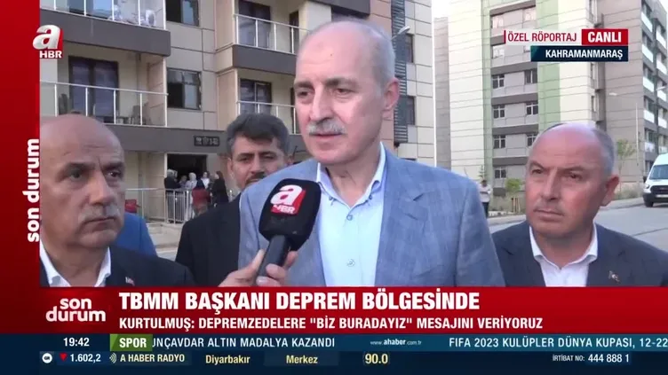 TBMM Başkanı Numan Kurtulmuş deprem bölgesinde A Haber'in sorularını yanıtladı!