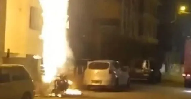 Beylikdüzü'nde doğal gaz kutusu alev aldı!