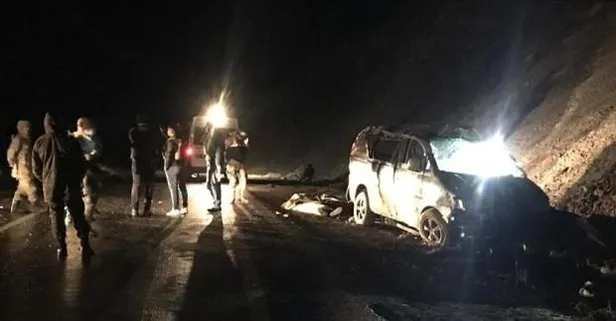 Göçmen minibüsü şarampole devrildi!