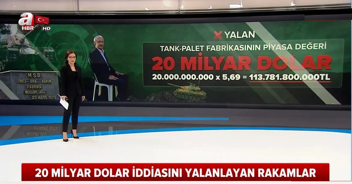Kılıçdaroğlu'ndan tank palet fabrikasıyla ilgili '20 milyar dolarlık' yalan