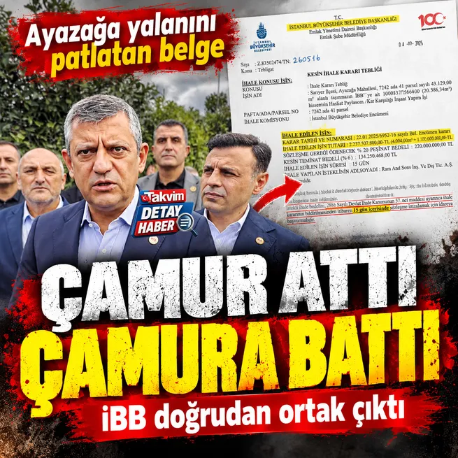 Özgür Özelin Ayazağa yalanını patlatan belge TAKVİMde! İBB doğrudan ortak çıktı