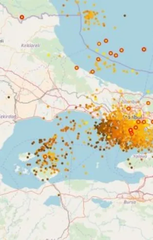 İstanbul'da dakikada 34 şimşek çaktı