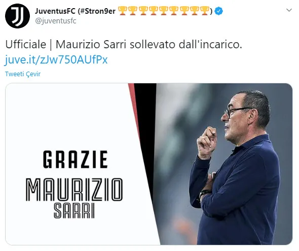 Juventus, teknik direktör Maurizio Sarri'nin görevine son verdi ! Şampiyonlar Ligi'nden elenince...-2