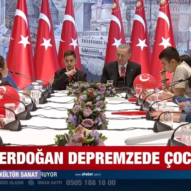 Son dakika: Başkan Erdoğan depremzede çocuklarla buluştu