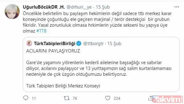 Tabip odaları, doktorlar ve siyasilerden PKK’yı koruyup kollayan TTB’ye sert tepki: “Türk Tabipleri Birliği kapatılmalı