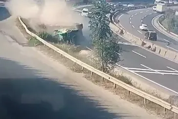 Dilovası'ndaki kaza kamerada!