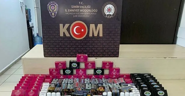 İzmir’de kaçak içki ve cinsel içerikli hap operasyonu düzenlendi