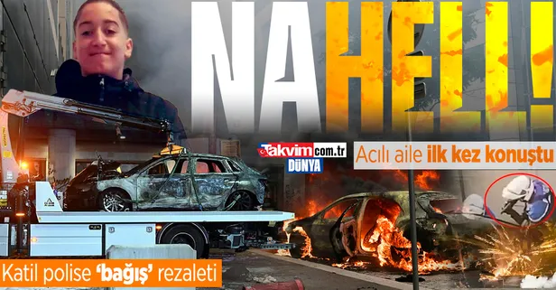 Fransa yangın yeri! Polis kurşunuyla ölen Müslüman genç Nahel'in ailesinden 'sükunet' çağrısı: Katil polise 'bağış' rezaleti