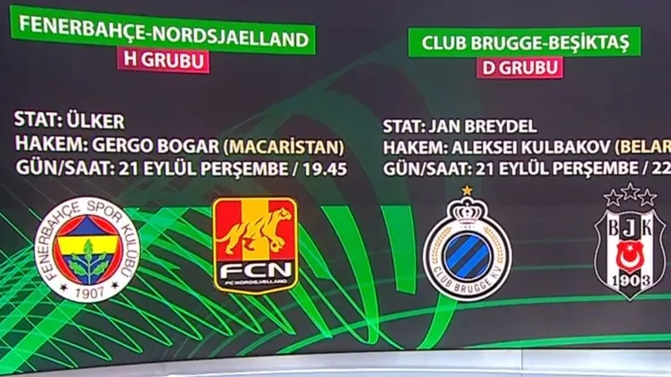 Fenerbahçe ve Beşiktaş Avrupa sınavında!