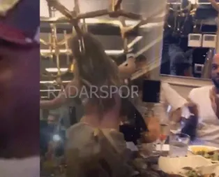 Galatasaraylı futbolcular Babel, Donk ve Lemina Beşiktaş derbisi sonrası dansöz oynattı