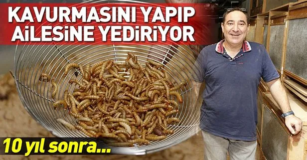 Antalya’da çekirgenin kavurmasını yapıp ailesine yediriyor!