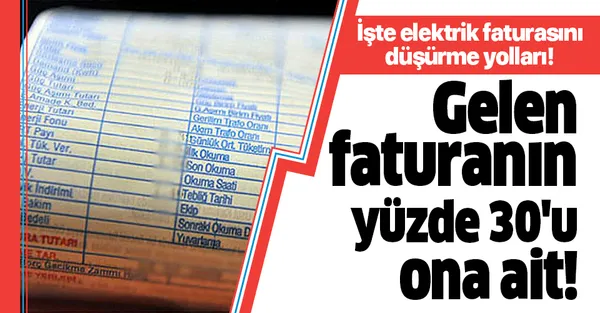 Elektrik faturasının yüzde 30'u ona ait! İşte elektrik faturasını düşürme yolları!-1