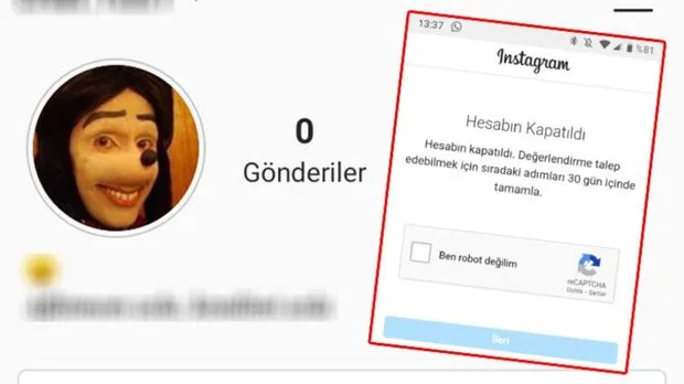 bu kare instagram da profil fotografi