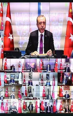 Erdoğan'dan 81 il valisiyle telekonferans