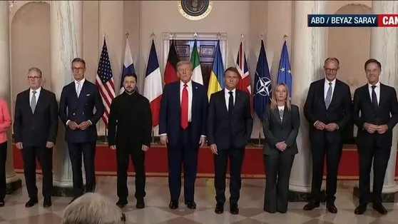 Avrupalı liderler Trump ile aynı karede