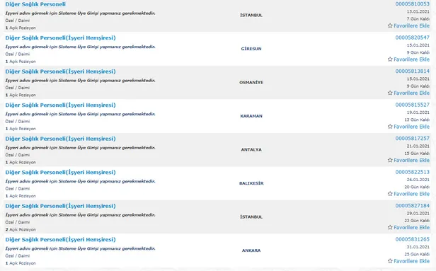 Diş Hekimi Asistanı, Hemşire, Diyetisyen, Eczane işçisi... 2021 İŞKUR hastanelere en az ilkokul mezunu personel...-3