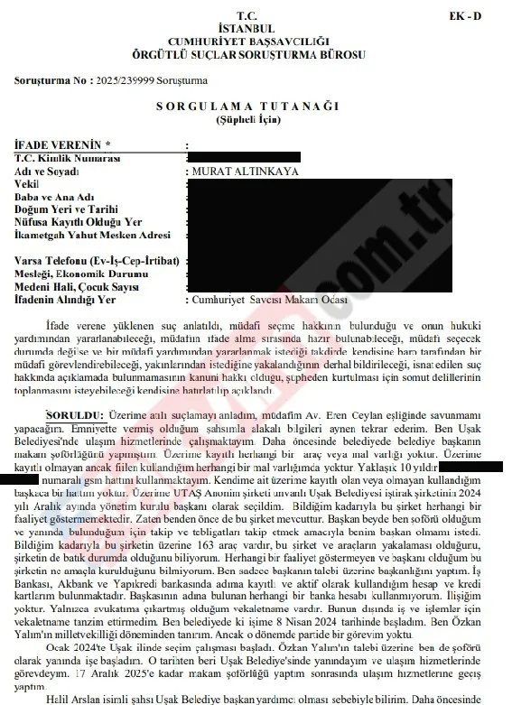 Özkan Yalım dosyasında makam şoförünün ifadesi ortaya çıktı: 750 bin TL çanta para ve VIP araç detayı | Belediye parasıyla sevgiliye halı-4