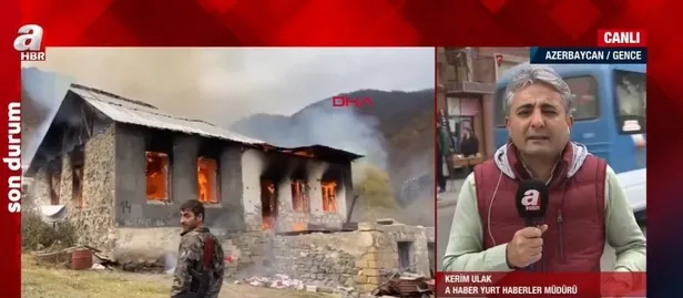 SON DAKİKA: Karabağ'ı terk eden Ermenistan evleri yakıyor-1