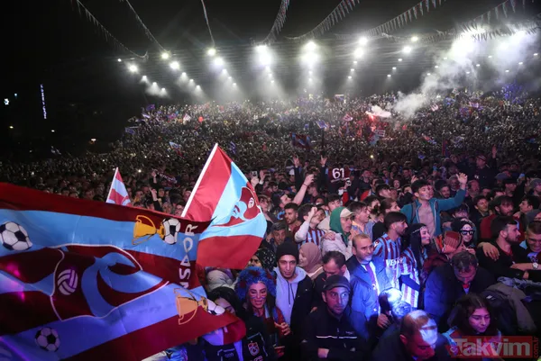 Trabzonspor taraftarı şampiyonluğu kutluyor! Renkli görüntüler... - 5