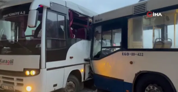 Ankara’da feci kaza! EGO otobüsü ile servis aracı çarpıştı! Yaralılar var