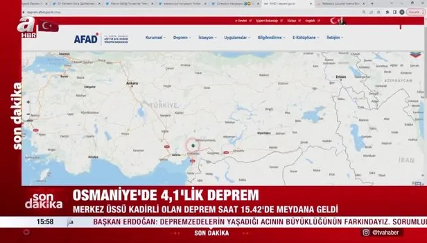 Osmaniye Kadirli deprem son dakika 2023 4 1 büyüklüğünde deprem