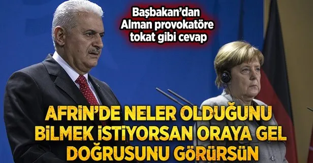 Başbakandan Alman provokatöre tokat gibi cevap