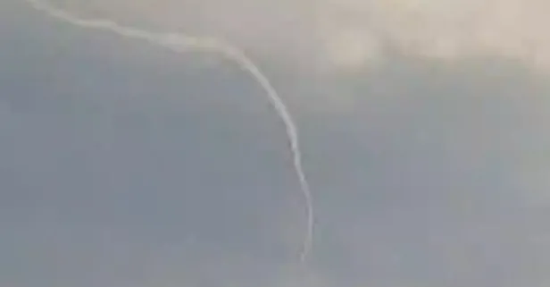 Marmaris Körfezi’nde hortum paniği! O anlar kamerada