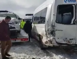 Karayolunda zincirleme kaza! Trafik durdu!