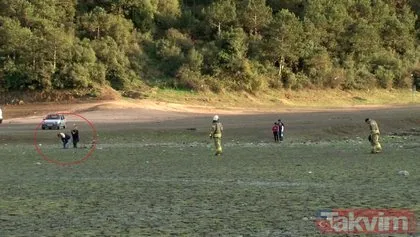 Alibeyköy Barajı’nda toprak zeminde yürümek isteyen 2 genç balçığa saplandı