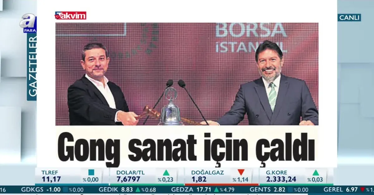 Borsa İstanbul'da gong sanat için çaldı