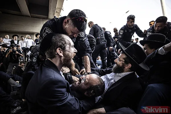 Terör devleti İsrail her geçen gün daha da karışıyor! Ultra Ortodoks Yahudiler (Harediler) yine sokaklara akın etti - 19