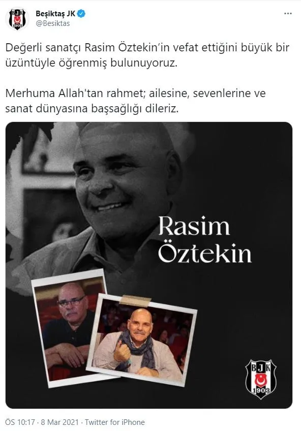 Spor dünyasından Rasim Öztekin için taziye mesajları