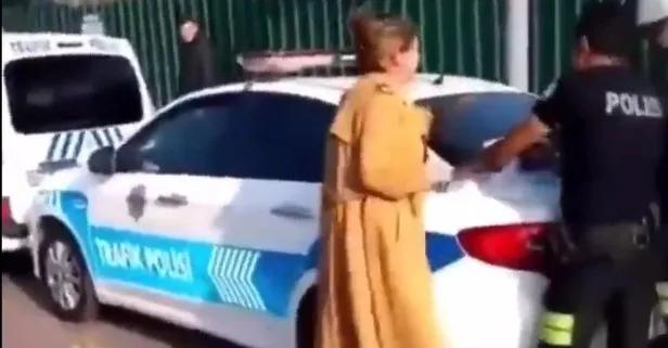 Trafik cezası kesilirken çığlık atan kadın konuştu