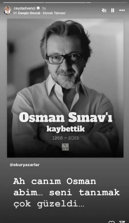 Sanat camiası yasta! Osman Sınav’a veda paylaşımları peş peşe geldi! Burak Özçivit, Oktay Kaynarca, Pınar Altuğ, Hülya Koçyiğit... - 14