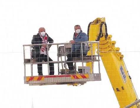 Vinç üzerinde maç keyfi