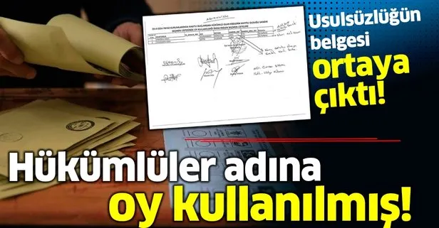 Sandıktaki bir usulsüzlük daha ortaya çıktı! Cezaevinde olan iki hükümlü adına oy kullanılmış...