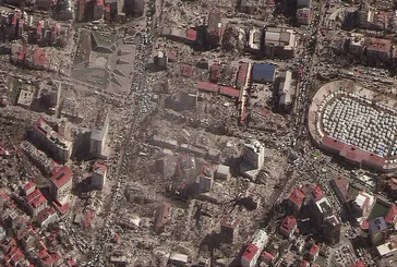 Bir bölge yerle bir! Kahramanmaraş depremi sonrası korkunç manzara! Uydudan yeni yıkım manzaraları