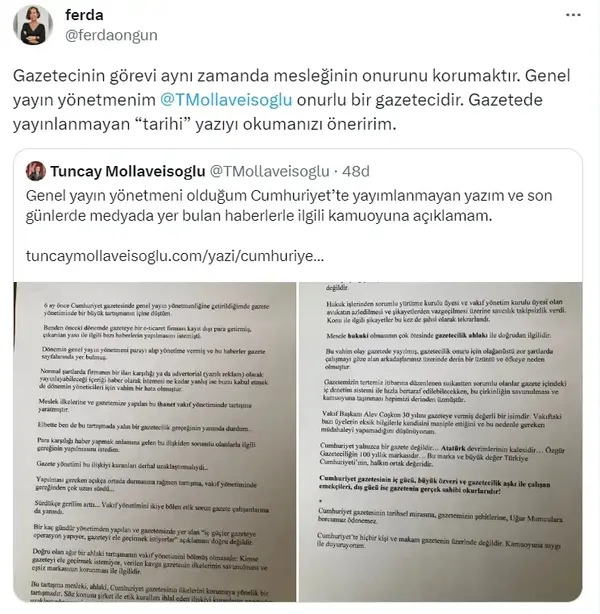 Tuncay Mollaveisoğlu 'para karşılığında haber' skandalını ifşa etti künyeden çıkarıldı: CHP fondaşı Cumhuriyet'te çarşı pazar karışık-12