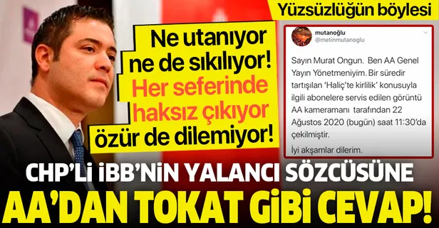 CHP'li İBB'nin yalancı sözcüsü! Murat Ongun'un 'Haliç' iddialarına AA'dan tokat gibi cevap...