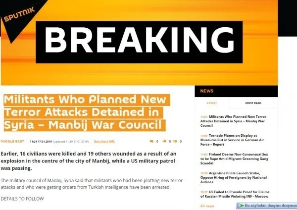 Sputnik ve Diken'den algı operasyonu! Münbiç’teki saldırıyı Türkiye’ye yıkmaya çalıştılar-3