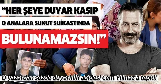 Her şeye duyar kasan Cem Yılmaz Diyarbakır'daki acılı anneler sessiz!