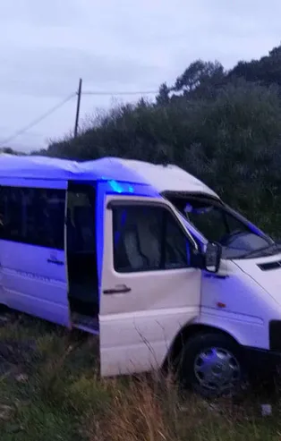 Muğla'da feci kaza! İşçi minibüsü takla attı