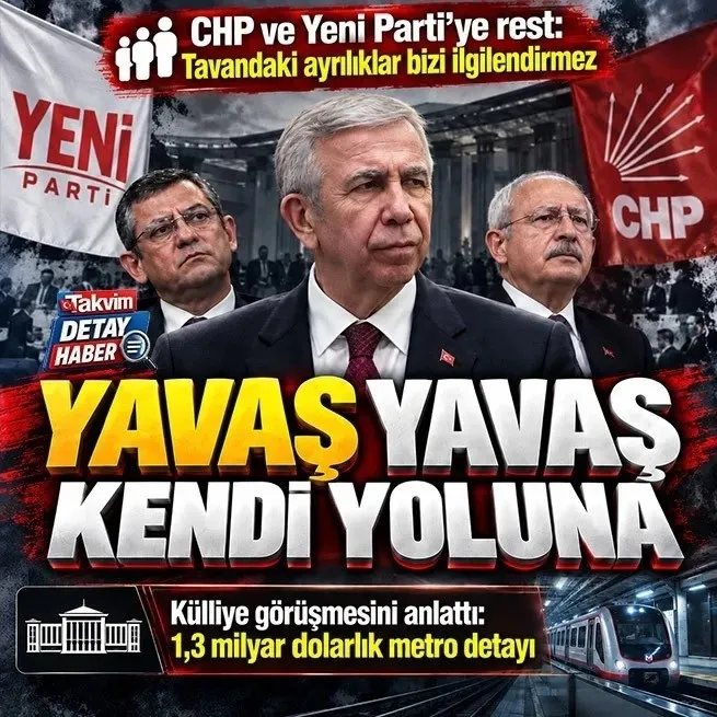 Mansur Yavaş’tan CHP ve Yeni Parti’ye rest: Tavandaki ayrılıklar bizi ilgilendirmez