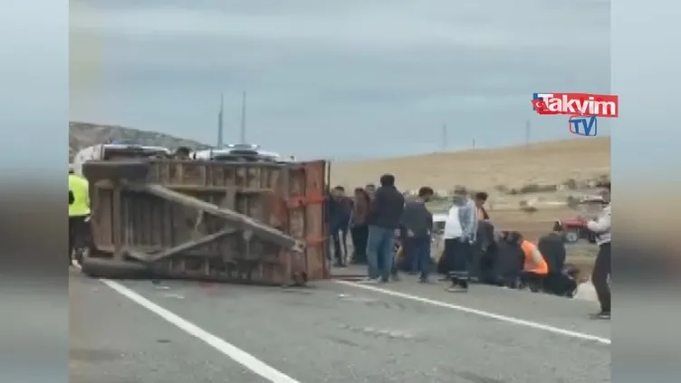 Ergani'de TIR traktöre çarptı: 1 ölü 1 yaralı
