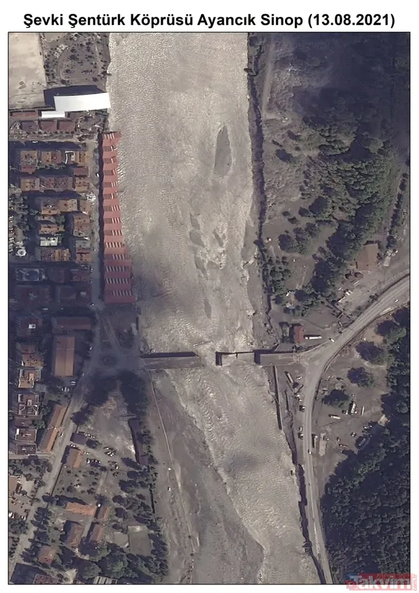 Sel felaketinin yaşandığı Kastamonu Bozkurt'ta çalışmalar sürüyor! Göktürk-1 Keşif Uydusu bölgeyi görüntüledi - 11