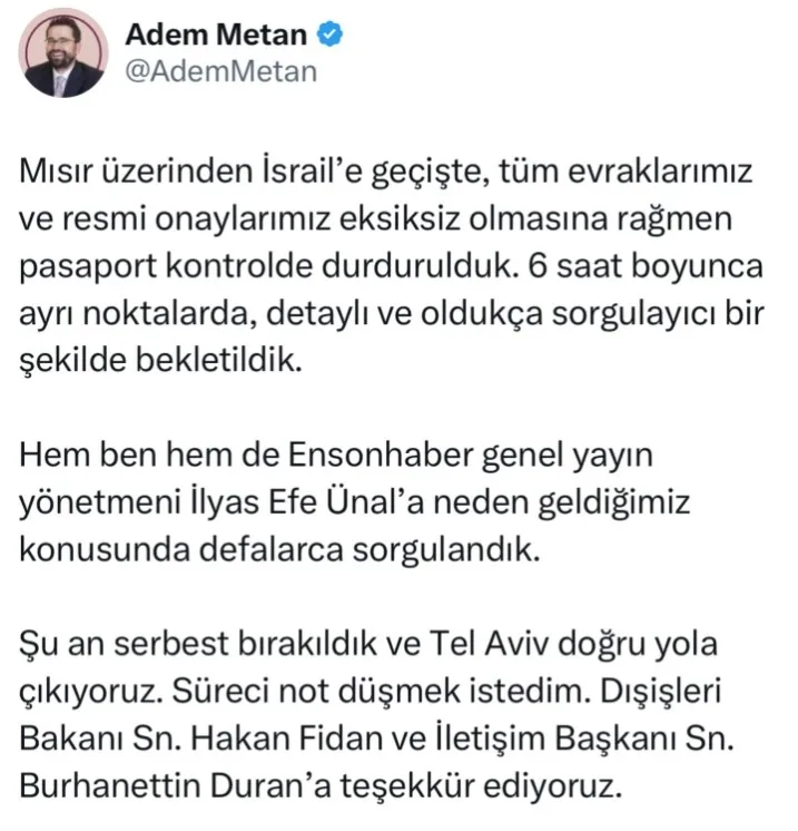 turk-medyasina-israilden-yeni-mudahale-gozaltina-alinan-2-gazeteci-serbest-birakildi-tepkiler-pes-pese-1772647135600.jpeg Türk medyasına İsrail’den yeni müdahale: Gözaltına alınan 2 gazeteci serbest bırakıldı | Tepkiler peş peşe-3