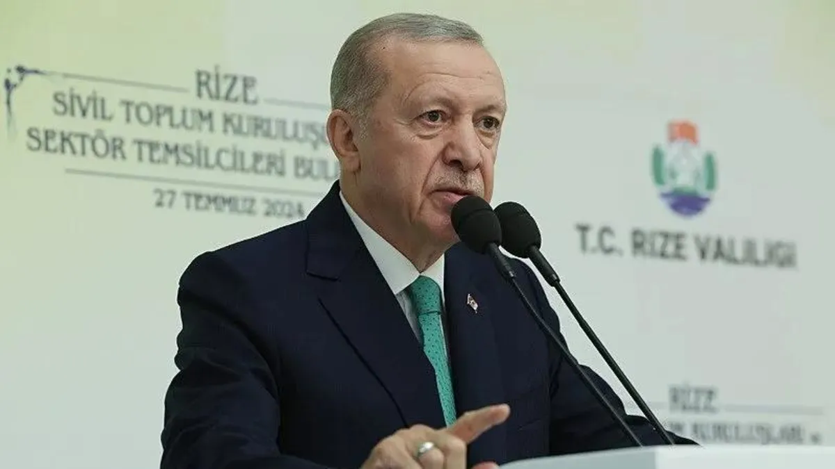 Başkan Erdoğan'dan Rize’de katıldığı törende önemli açıklamalar