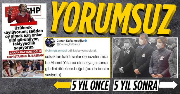 Takiyeci Canan Kaftancıoğlu erkeklerle birlikte aynı safta cenaze namazı kıldı!